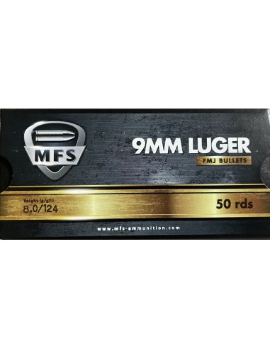 MUNITION MFS CAL. 9X19 124GR * BOITE DE 50