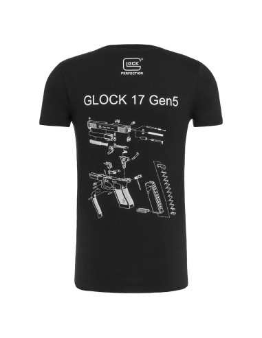 TEE SHIRT GLOCK "ENGINEERING" GEN5 MANCHE COURTE NOIR XS