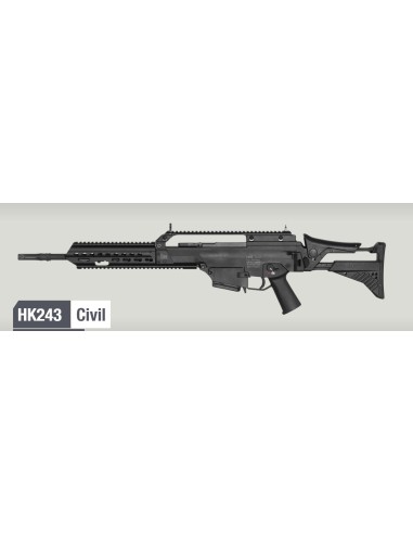 CARABINE HECKLER & KOCK HK243 S TAR .223REM NOIR CROSSE RETRACTABLE