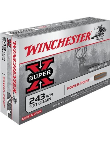 MUNITIONS WINCHESTER 243 WIN POWER MAX 100GRS