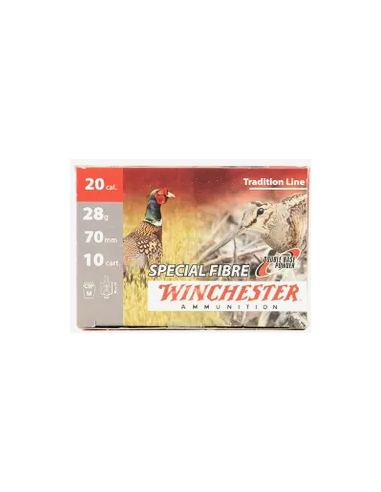 MUNITIONS WINCHESTER CAL 20/70 SPECIAL FIBRE 28G N°6 BOITE DE 25