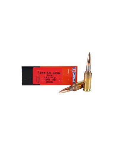 Munition Lapua 6BR Norma 105gr BOITE DE 20